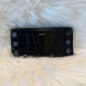 Hammitt 110 North Wallet Black Crocodile